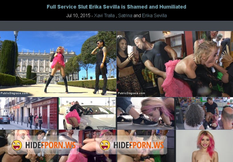 PublicDisgrace.com - Erika Sevilla - Service Slut Erika Sevilla is Shamed and Humiliated