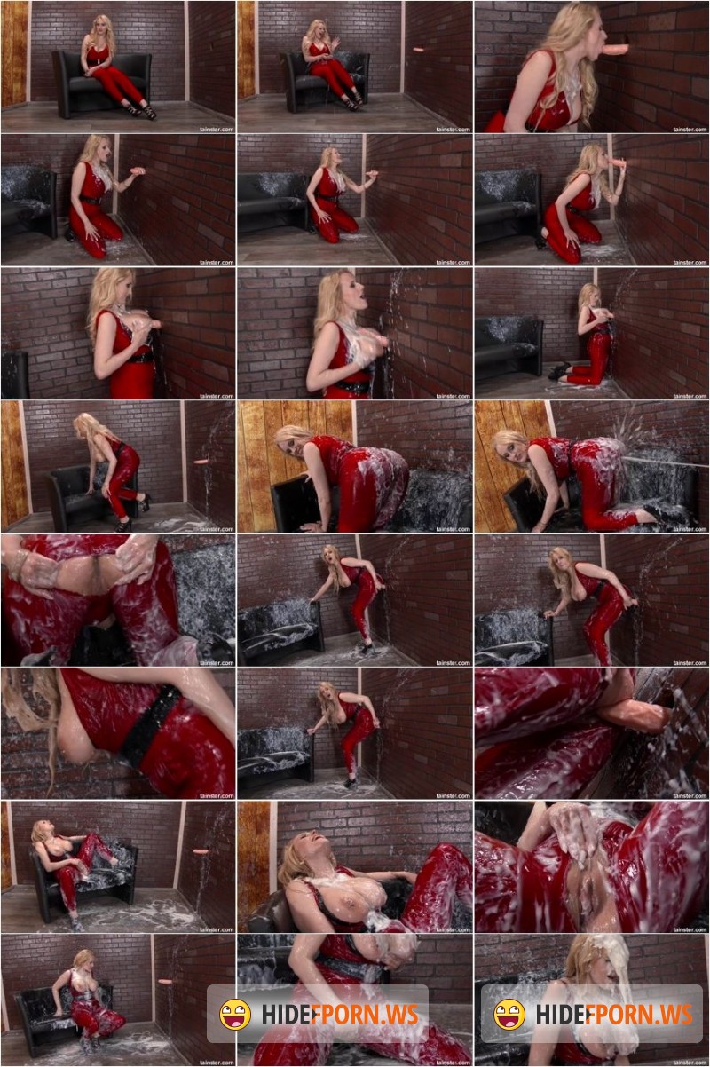 SlimeWave.com/Tainster.com - Amateurs - Lady in red covered in cum  [FullHD 1080p]