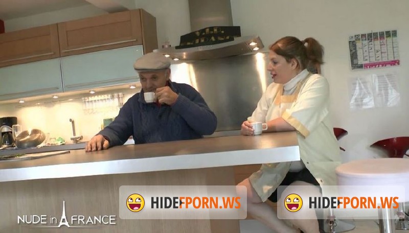 NudeInFrance.com - Phoebe - French maid getting sandwiched by Papy Voyeur and a friend [HD 720p]