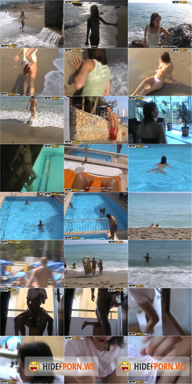 PrivateSexTapes.com/WTFPass.com - Leony April - Nice amateur couple beach fun [SD 432p]