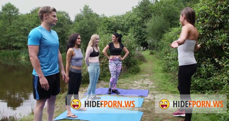 PureCFNM.com - Emma Leigh, Lola Rae, Satine Spark, Tina Kay - Outdoor Yoga [FullHD 1080p]