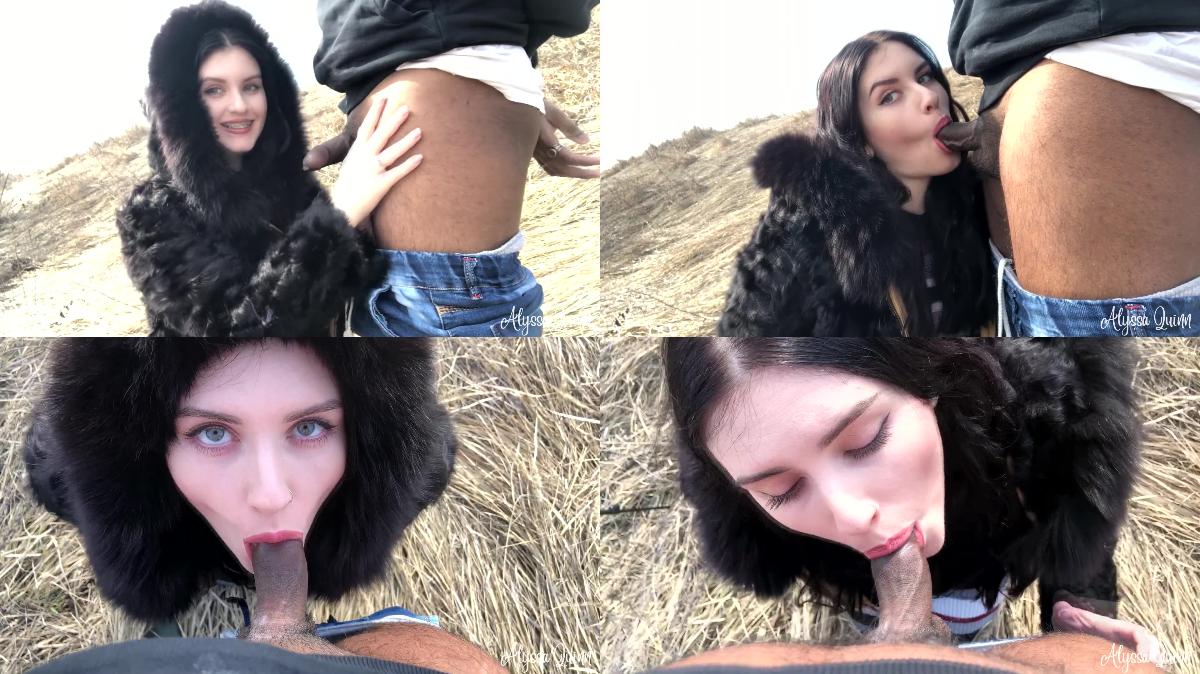 Alyssa Quinn – Amazing Public Blowjob under Sunlight from Beautiful Eyed Babe POV (IMWF)